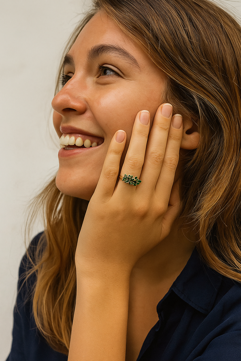 The Emerald Spill Ring