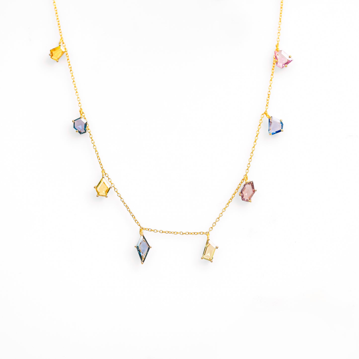The multi Sapphire Drop Necklace