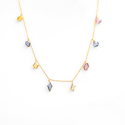 The multi Sapphire Drop Necklace