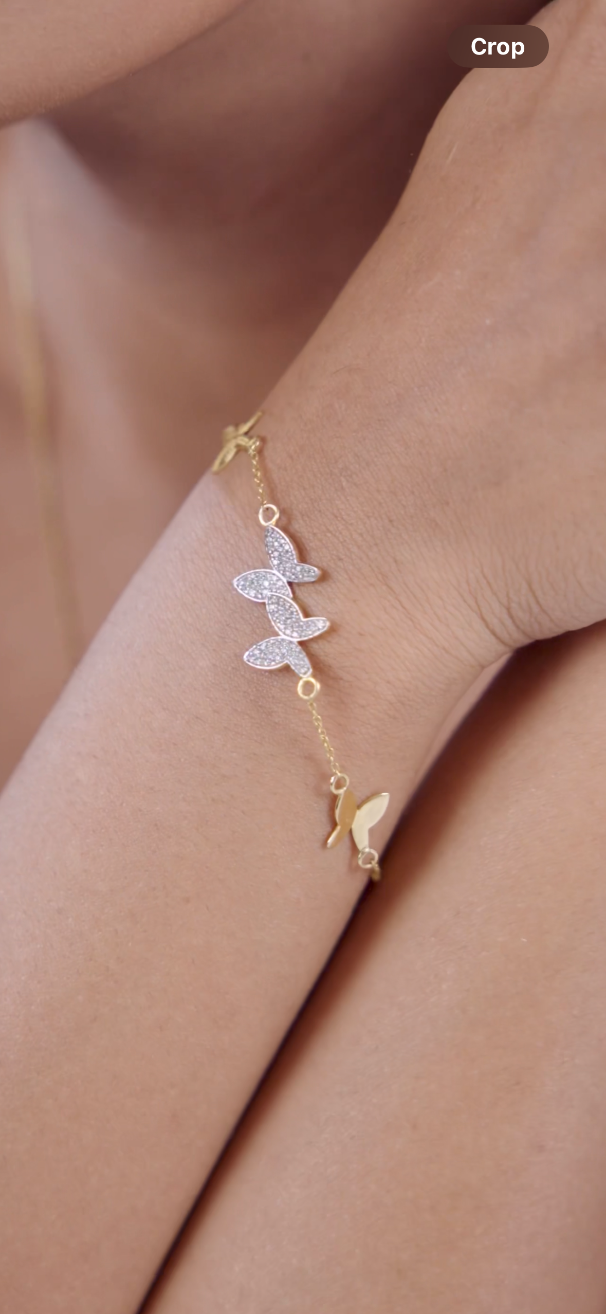 The All Butterfly Bracelet in Gold and Diamonds