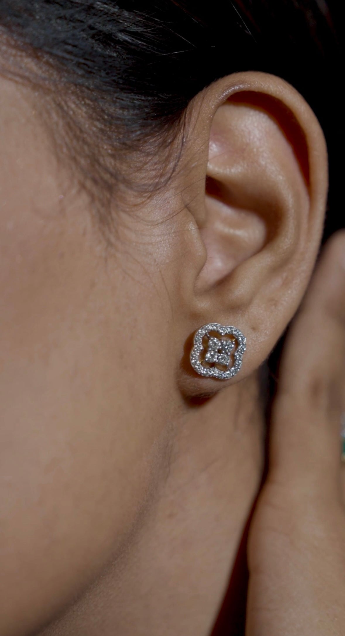 The Elegant Studs with diamonds