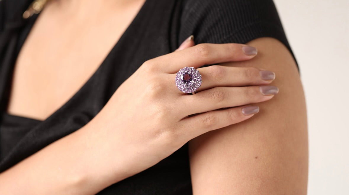 Purple hues with Amethyst Ring