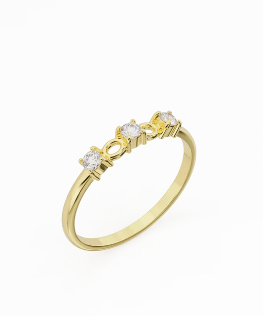 The Diamond-gold Loop ring