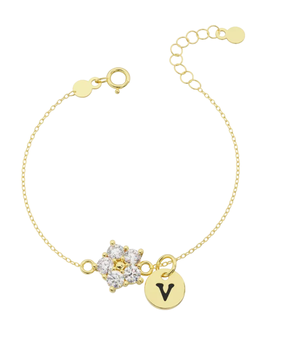 Minerva Bracelet with Diamonds and Gold bar