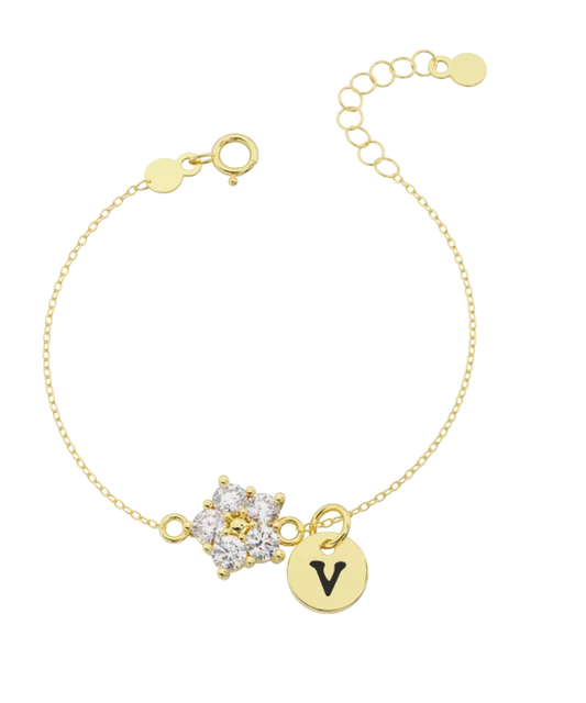 Minerva Bracelet with Diamonds and Gold bar