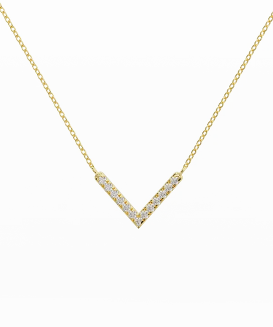 The Simple Diamond V Necklace