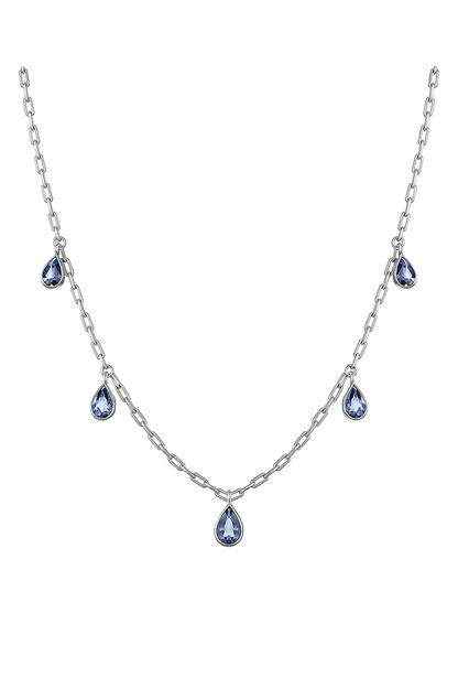 Celeste Tanzanite Pear-Drop Necklace