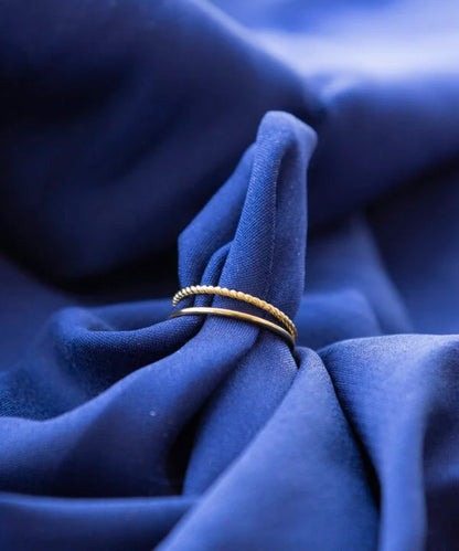 Solid gold stack ring