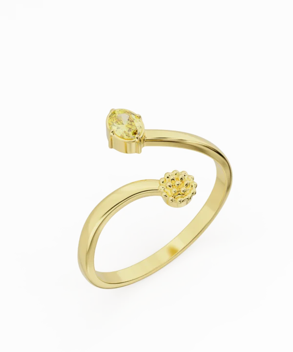 The Sunshine ring with yellow topaz