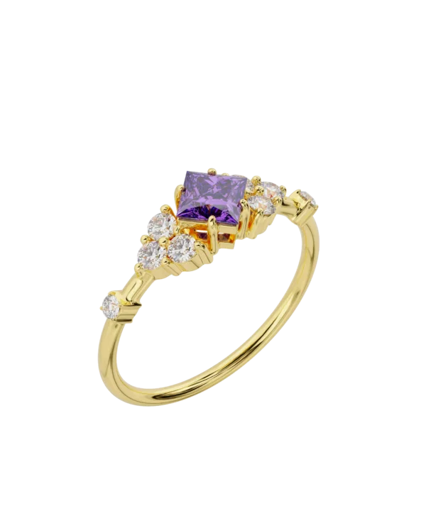 The Amethyst-Diamond Ring