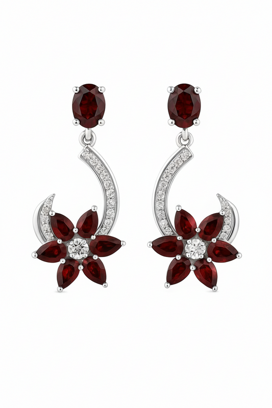The January Flower Earrings