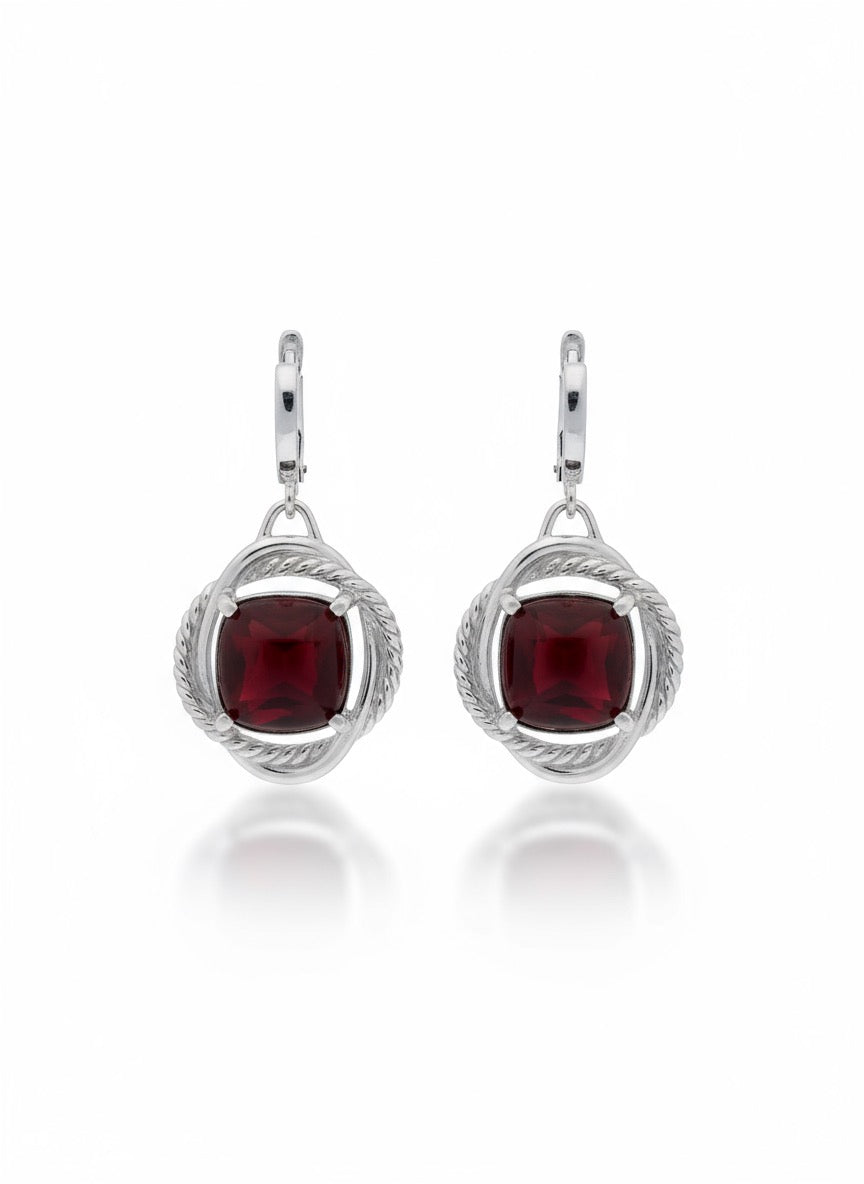 Regal Hessonite Statement Earrings