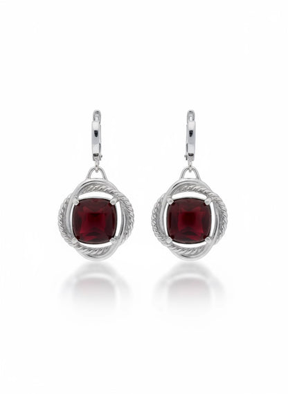 Regal Hessonite Statement Earrings