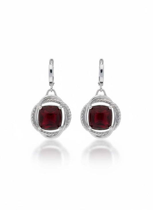 Regal Hessonite Statement Earrings