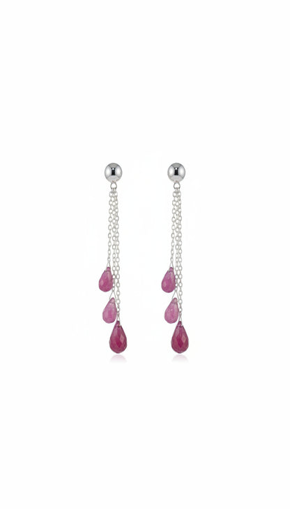 Ruby Cascade Drop Earrings