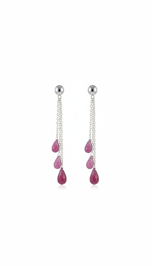 Ruby Cascade Drop Earrings