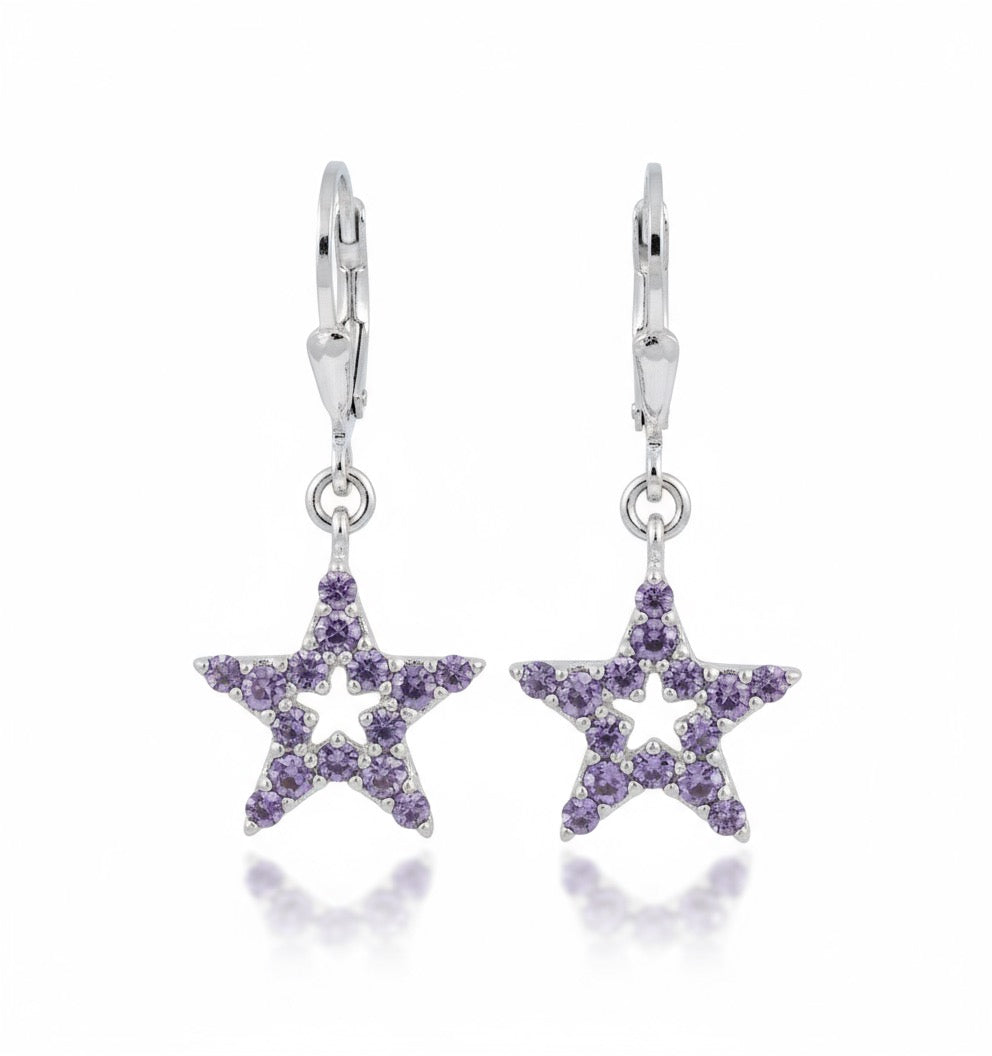 Starlit Tanzanite Silver Earrings