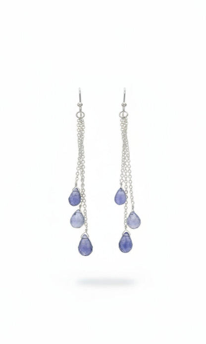 Celestial Tanzanite Dewdrop Earrings