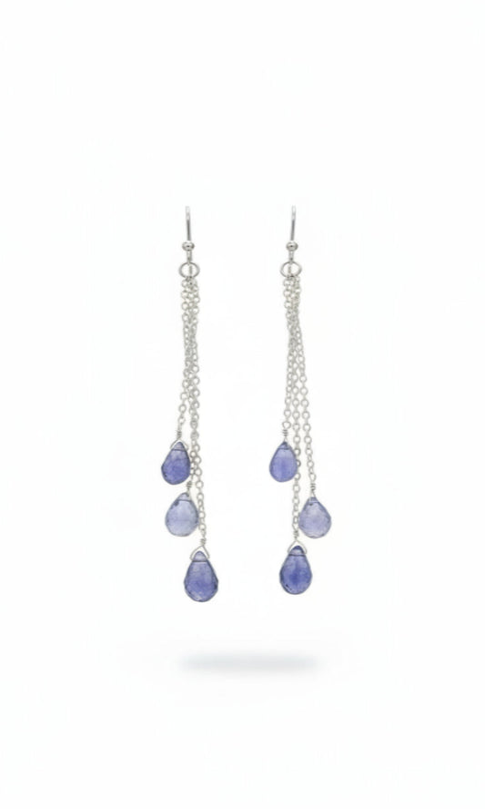 Celestial Tanzanite Dewdrop Earrings