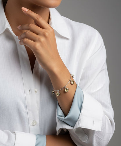 Lunar Lemon Quartz Droplet Bracelet