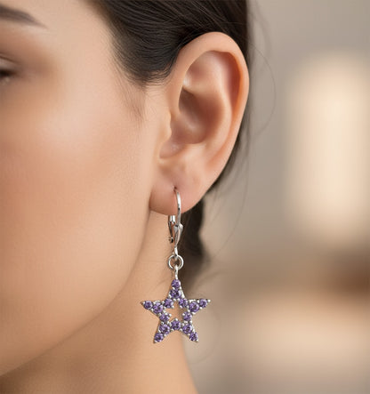 Starlit Tanzanite Silver Earrings
