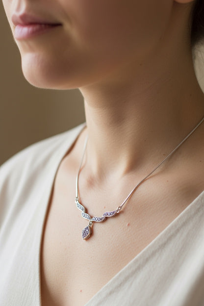 Eternal Blue Minimalist Tanzanite Necklace