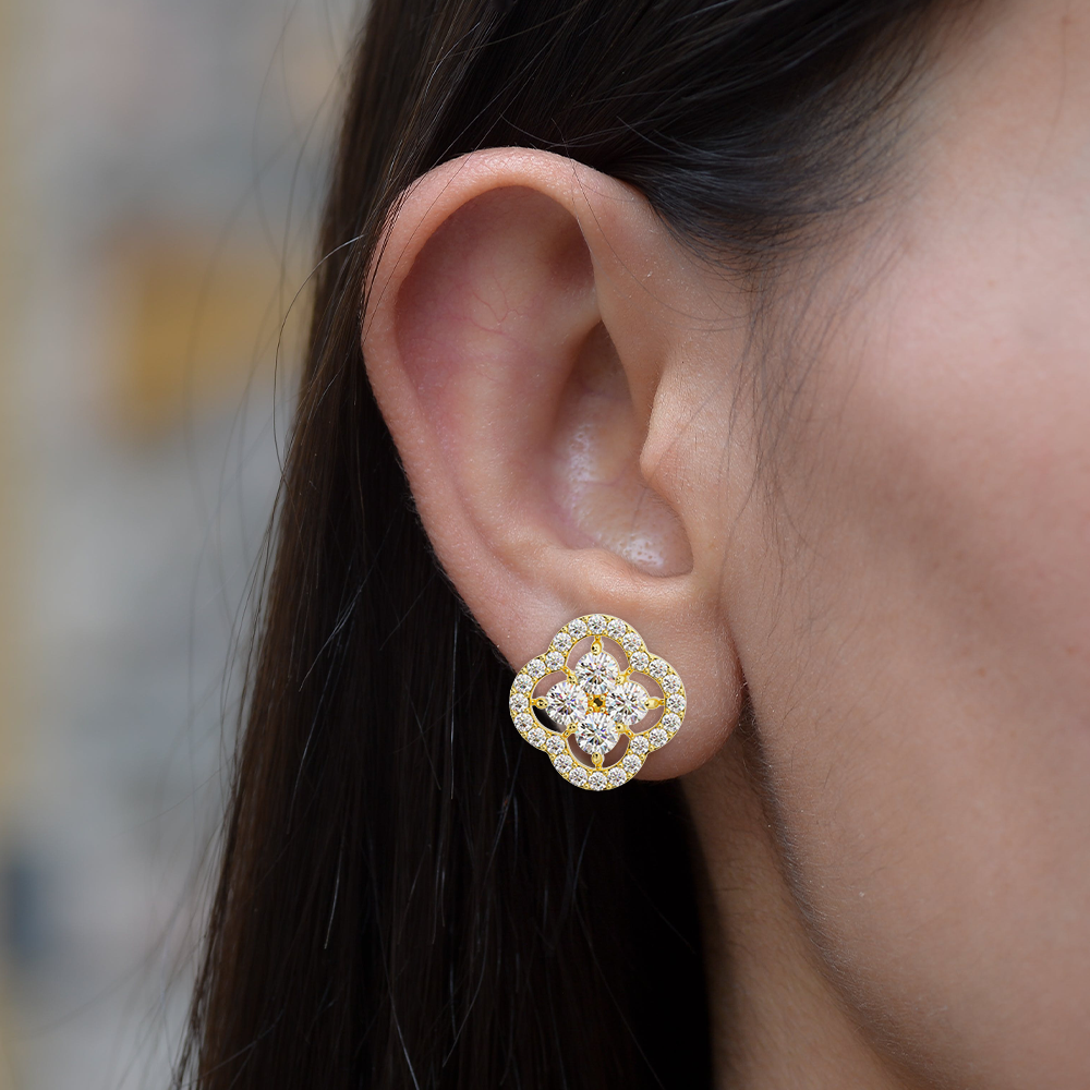 The Elegant Studs with diamonds