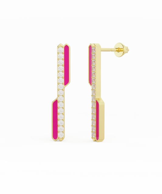 Compassion Enamel-Diamond Earring