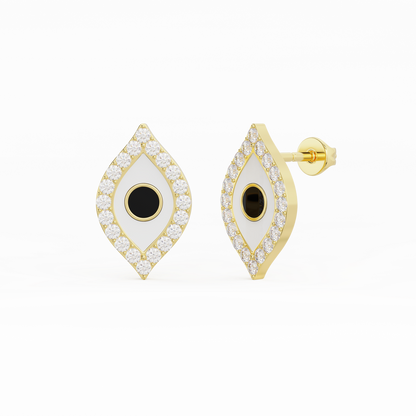 The Evil-eye earring with diamond `