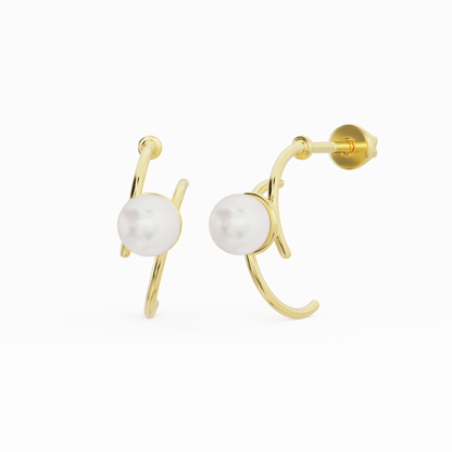 The pearl hoop Earring