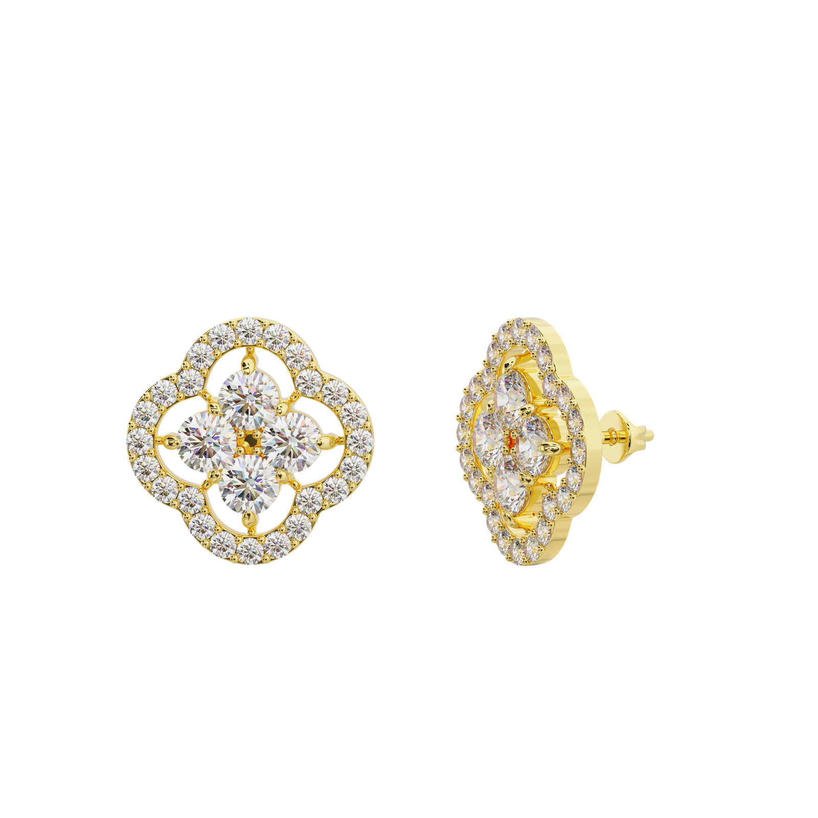 The Elegant Studs with diamonds